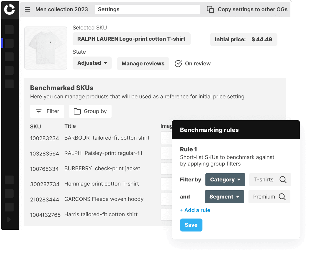 Initial price engine