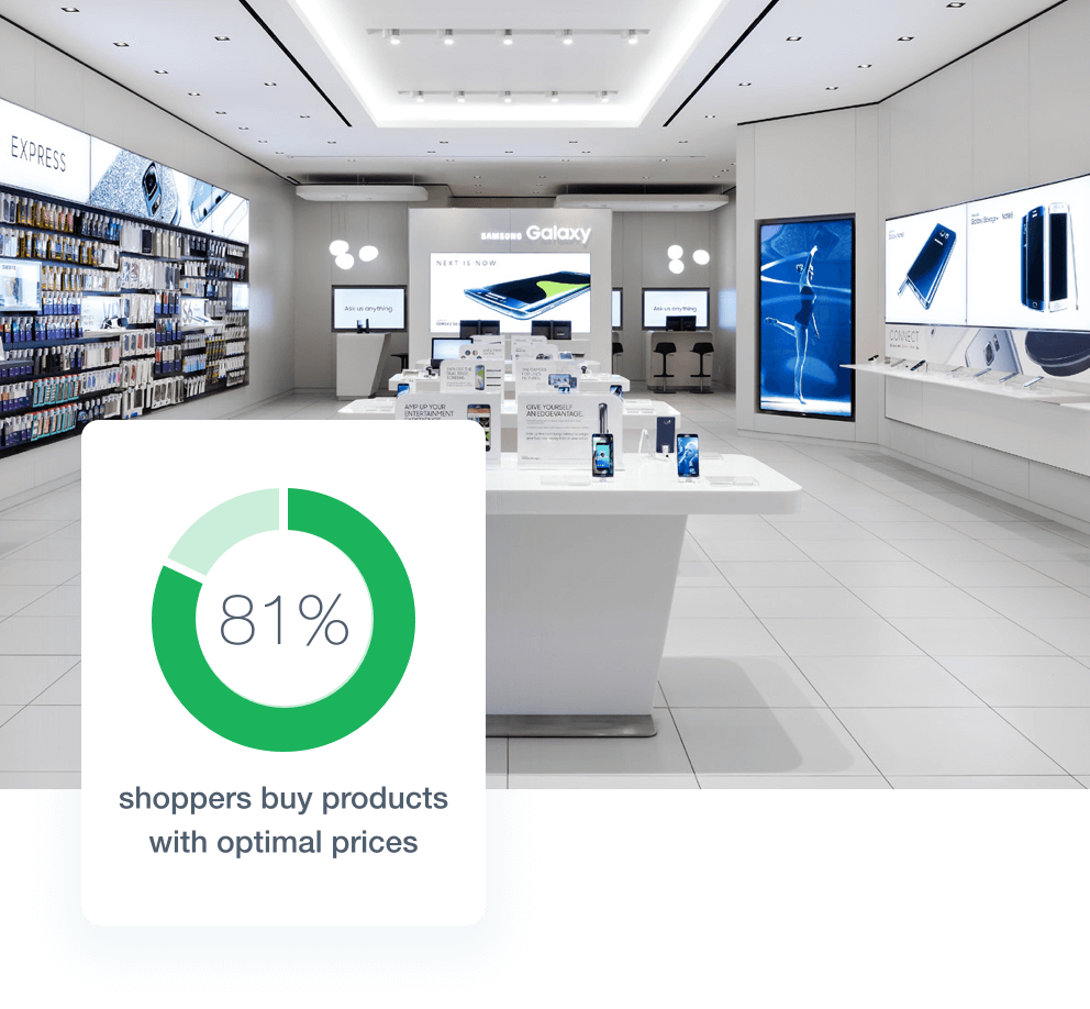 Shoppers seek for optimal prices